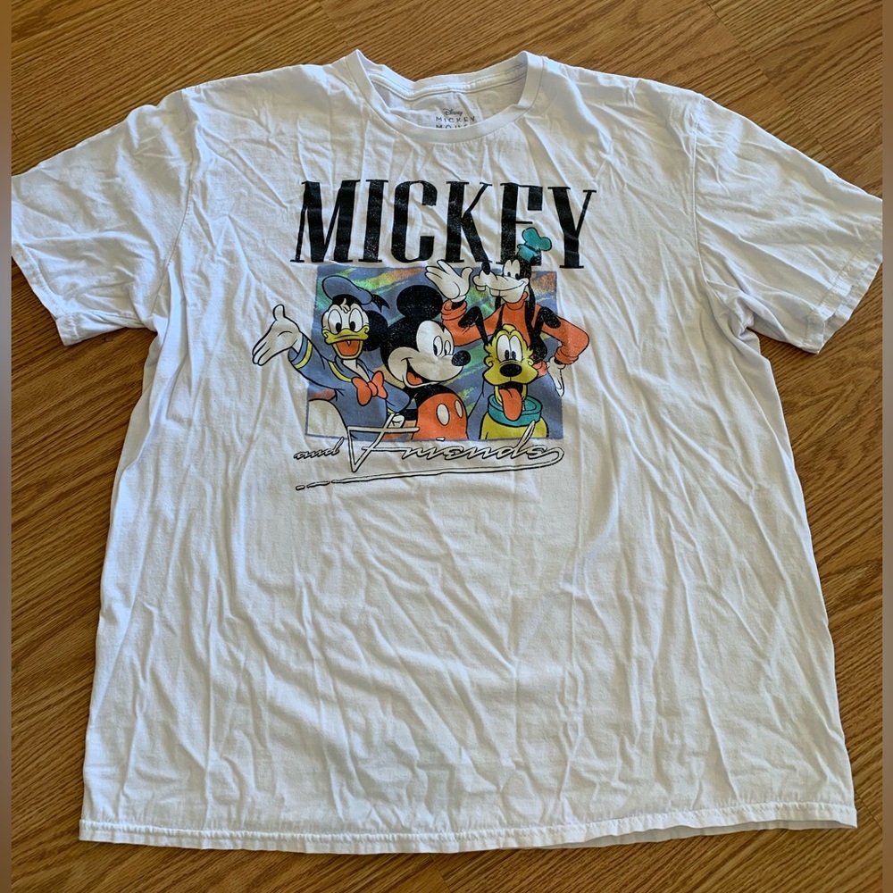 Mickey & Friends T-Shirt, Size XL, Disney Mickey Mouse 100% Cotton